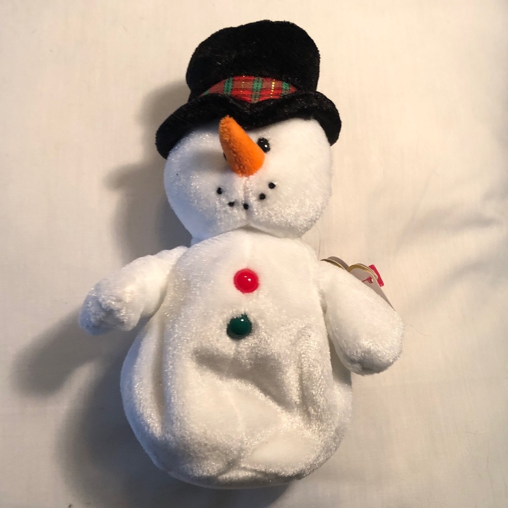 Coolston the Snowman plush toy from the Ty Beanie Babies collection